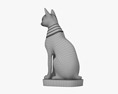 Єгипетська статуя кота 3D модель
