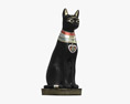 Estátua de Gato Egípcio Modelo 3d