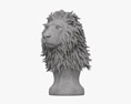 Скульптура головы льва 3D модель