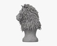 Lion Head Sculpture 3d model