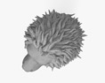 사자 머리 조각 3D 모델 