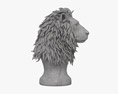 Lion Head Sculpture 3d model
