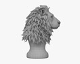 Escultura de cabeza de león Modelo 3D