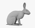 Weißer Hase 3D-Modell