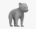 Бурый медвежонок 3D модель