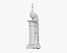 Statue de paon Modèle 3D