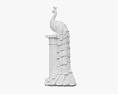孔雀雕像 3D模型