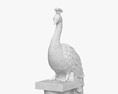 Peacock Statue 3d model