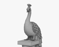 Peacock Statue 3d model