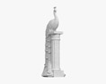 Statue de paon Modèle 3d