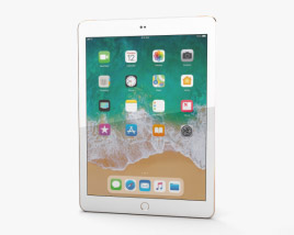 Apple iPad 9.7-inch (2018) Cellular Gold 3D model
