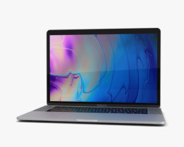 Apple MacBook Pro 15 inch (2018) Silver 3D model
