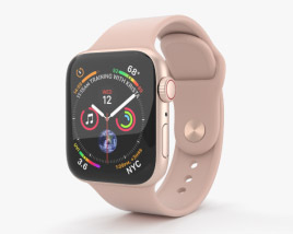 Apple Watch Series 4 40mm Gold Aluminum Case with Pink Sand Sport Band 3D model