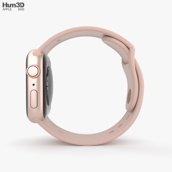 Apple Watch Series 4 40mm Gold Aluminum Case with Pink Sand Sport Band 3Dモデル