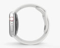 Apple Watch Series 4 40mm Silver Aluminum Case with White Sport Band Modello 3D