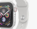 Apple Watch Series 4 40mm Silver Aluminum Case with White Sport Band Modelo 3D