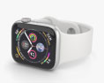 Apple Watch Series 4 40mm Silver Aluminum Case with White Sport Band 3D-Modell