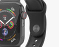 Apple Watch Series 4 40mm Space Black Stainless Steel Case with Black Sport Band 3D-Modell