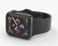 Apple Watch Series 4 40mm Space Black Stainless Steel Case with Black Sport Band 3d model