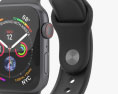 Apple Watch Series 4 40mm Space Gray Aluminum Case with Black Sport Band 3Dモデル