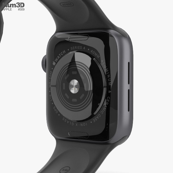 Apple Watch Series 4 40mm Space Gray Aluminum Case with Black