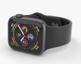 Apple Watch Series 4 40mm Space Gray Aluminum Case with Black Sport Band 3Dモデル