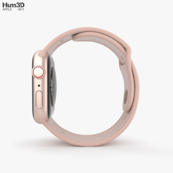 Apple Watch Series 4 44mm Gold Aluminum Case with Pink Sand Sport Band  3Dモデル download