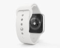 Apple Watch Series 4 44mm Silver Aluminum Case with White Sport Band Modèle 3d
