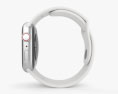 Apple Watch Series 4 44mm Silver Aluminum Case with White Sport Band Modello 3D