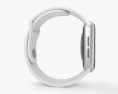Apple Watch Series 4 44mm Silver Aluminum Case with White Sport Band Modelo 3D