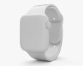 Apple Watch Series 4 44mm Stainless Steel Case with White Sport Band Modèle 3d