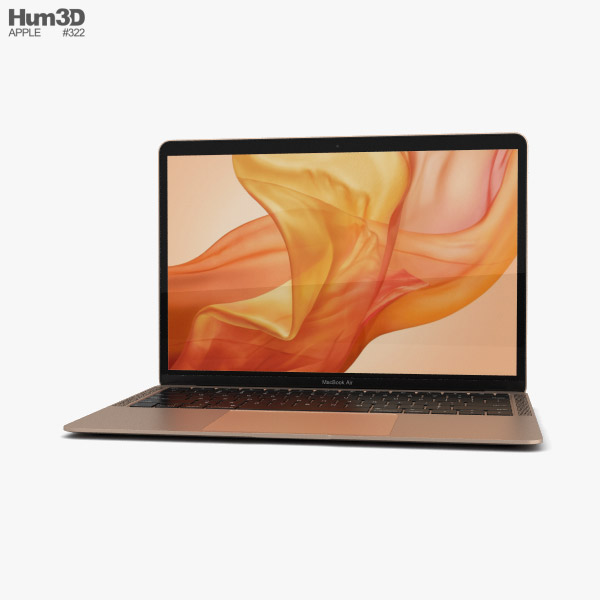 Apple MacBook Air (2018) Gold Modello 3D