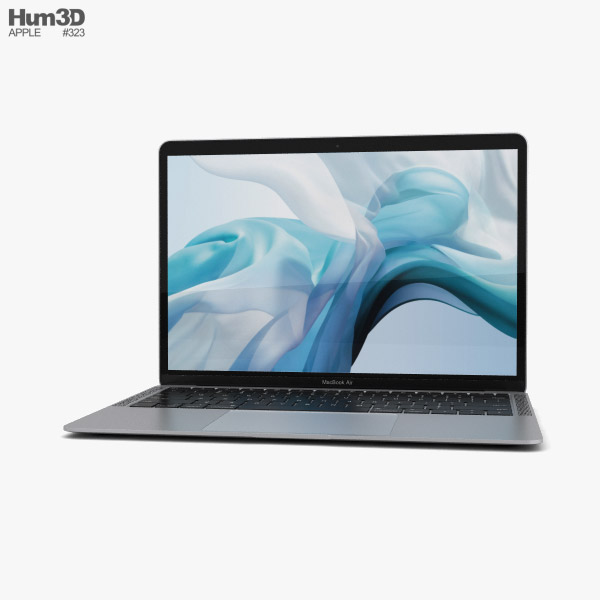 Apple MacBook Air (2018) Silver Modelo 3d