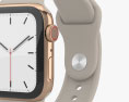 Apple Watch Series 5 40mm Gold Stainless Steel Case with Sport Band 3D 모델 