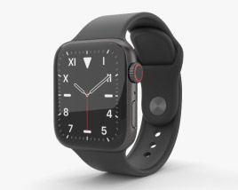 Apple Watch Series 5 40mm Space Black Titanium Case with Sport Band 3D модель