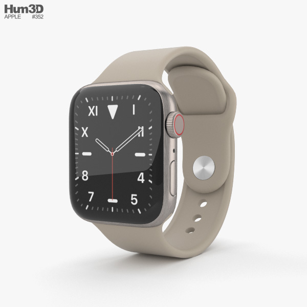 Apple Watch Series 5 40mm Titanium Case with Sport Band Modèle 3D