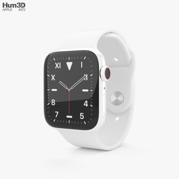 Apple Watch Series 5 44mm Ceramic Case with Sport Band 3Dモデル