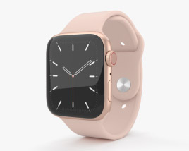 Apple Watch Series 5 44mm Gold Aluminum Case with Sport Band 3D模型