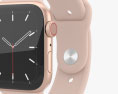 Apple Watch Series 5 44mm Gold Aluminum Case with Sport Band 3Dモデル