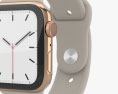 Apple Watch Series 5 44mm Gold Stainless Steel Case with Sport Band 3Dモデル