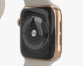 Apple Watch Series 5 44mm Gold Stainless Steel Case with Sport Band 3d model