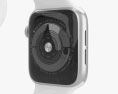 Apple Watch Series 5 44mm Silver Aluminum Case with Sport Band Modello 3D