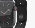 Apple Watch Series 5 44mm Space Gray Aluminum Case with Sport Band 3D模型