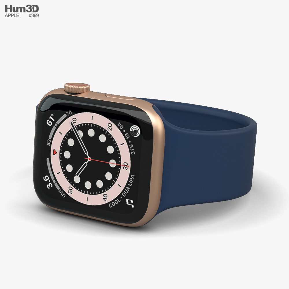 Apple Watch Series 6 44mm Aluminum Gold 3Dモデル download