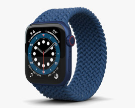 Apple Watch Series 6 44mm Aluminum Blue 3D model