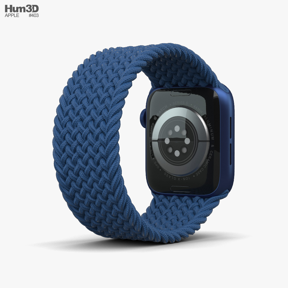 Apple Watch Series 6 44mm Aluminum Blue 3D model - Download