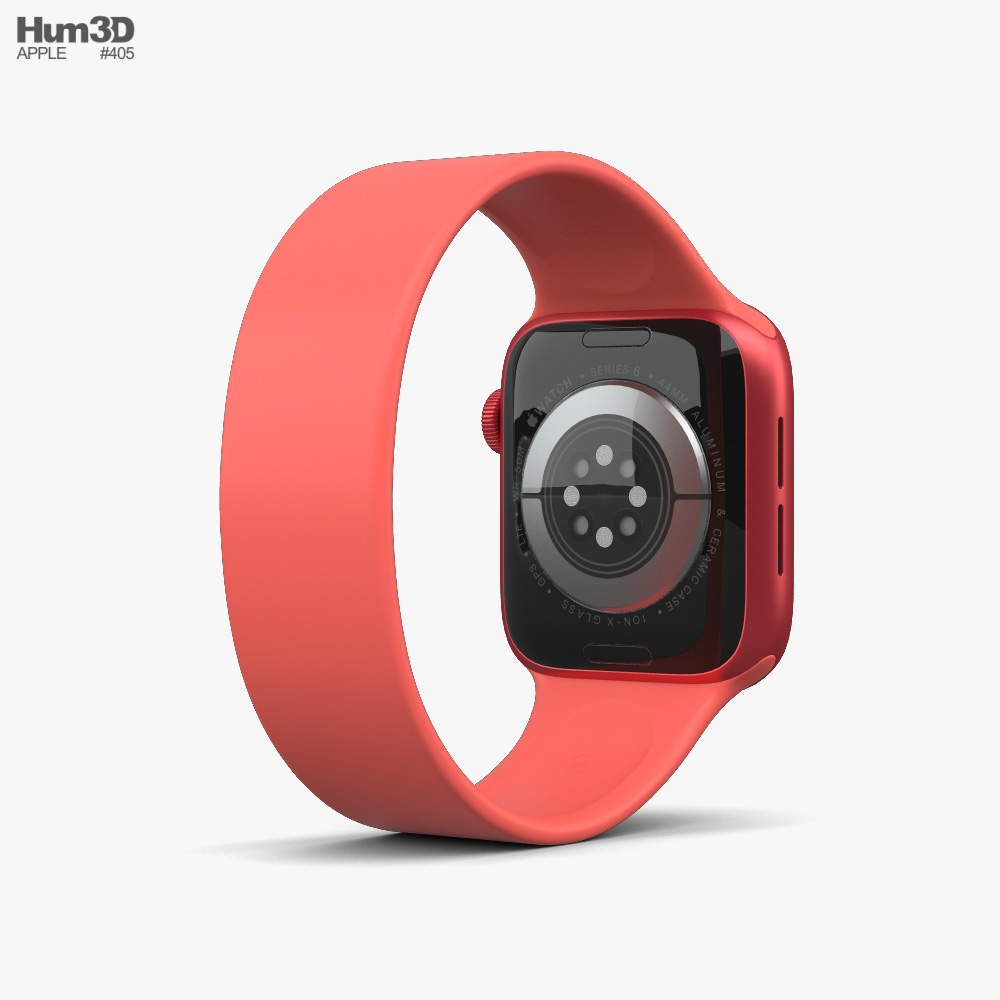 Apple Watch Series 6 44mm Aluminum Red 3Dモデル download