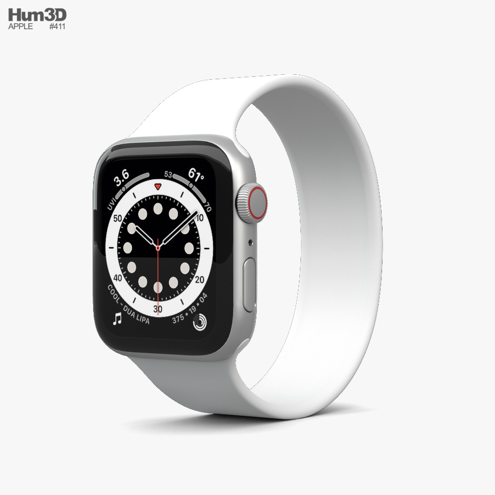 Apple Watch Series 6 40mm Aluminum Silver Modèle 3D