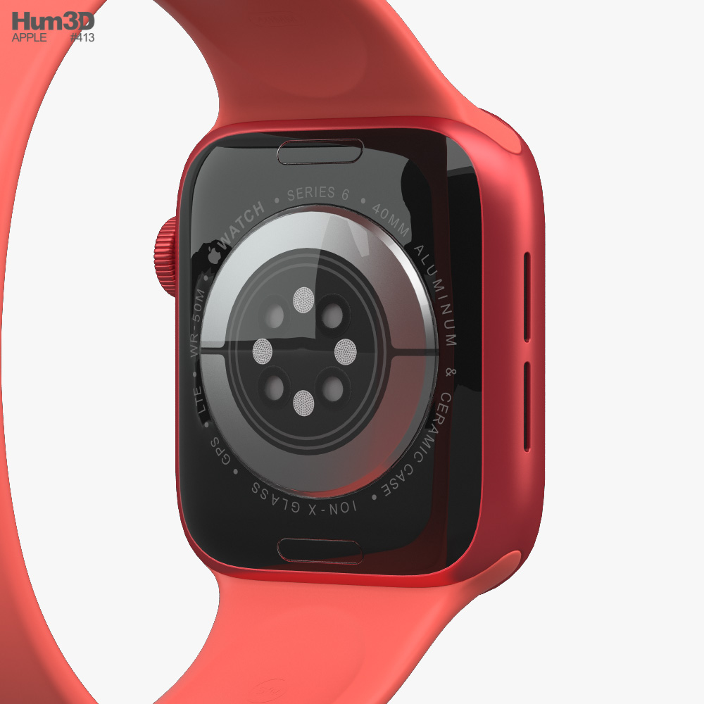 Apple Watch Series 6 40mm Aluminum Red 3Dモデル download