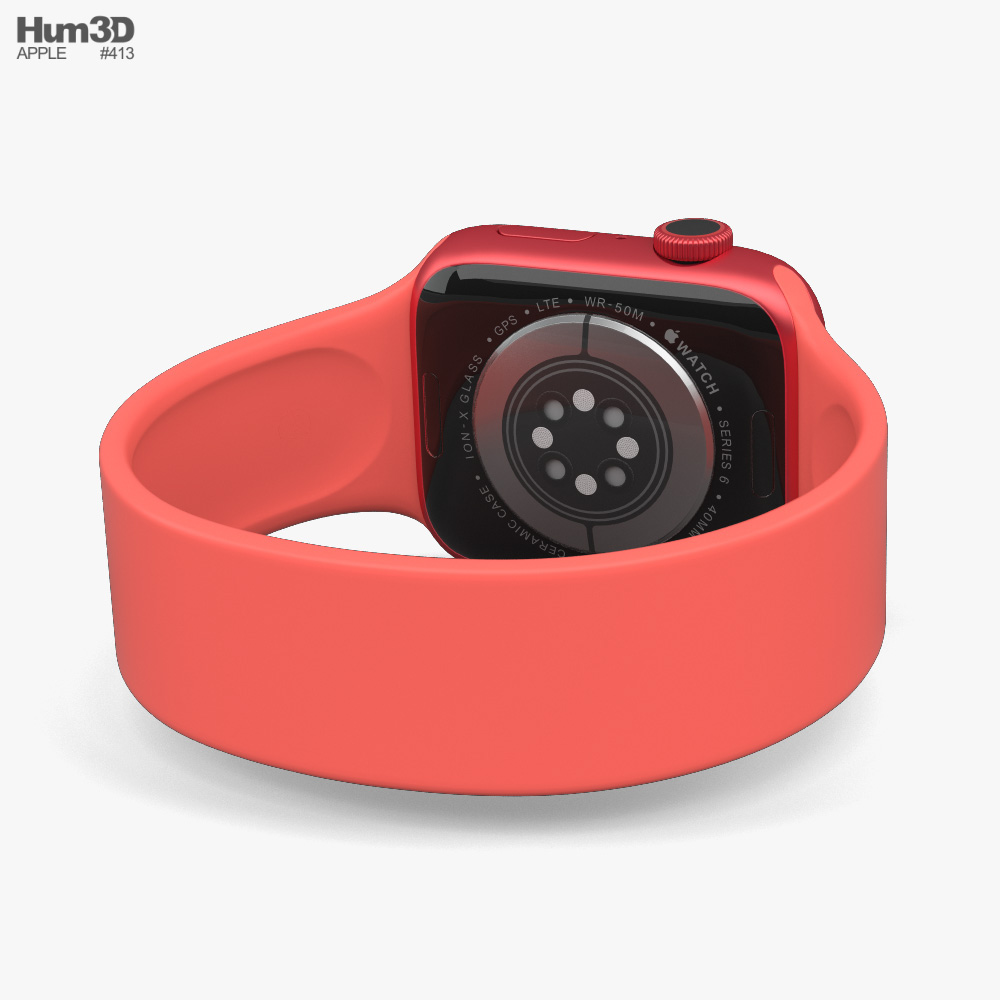 Apple Watch Series 6 40mm Aluminum Red 3Dモデル download